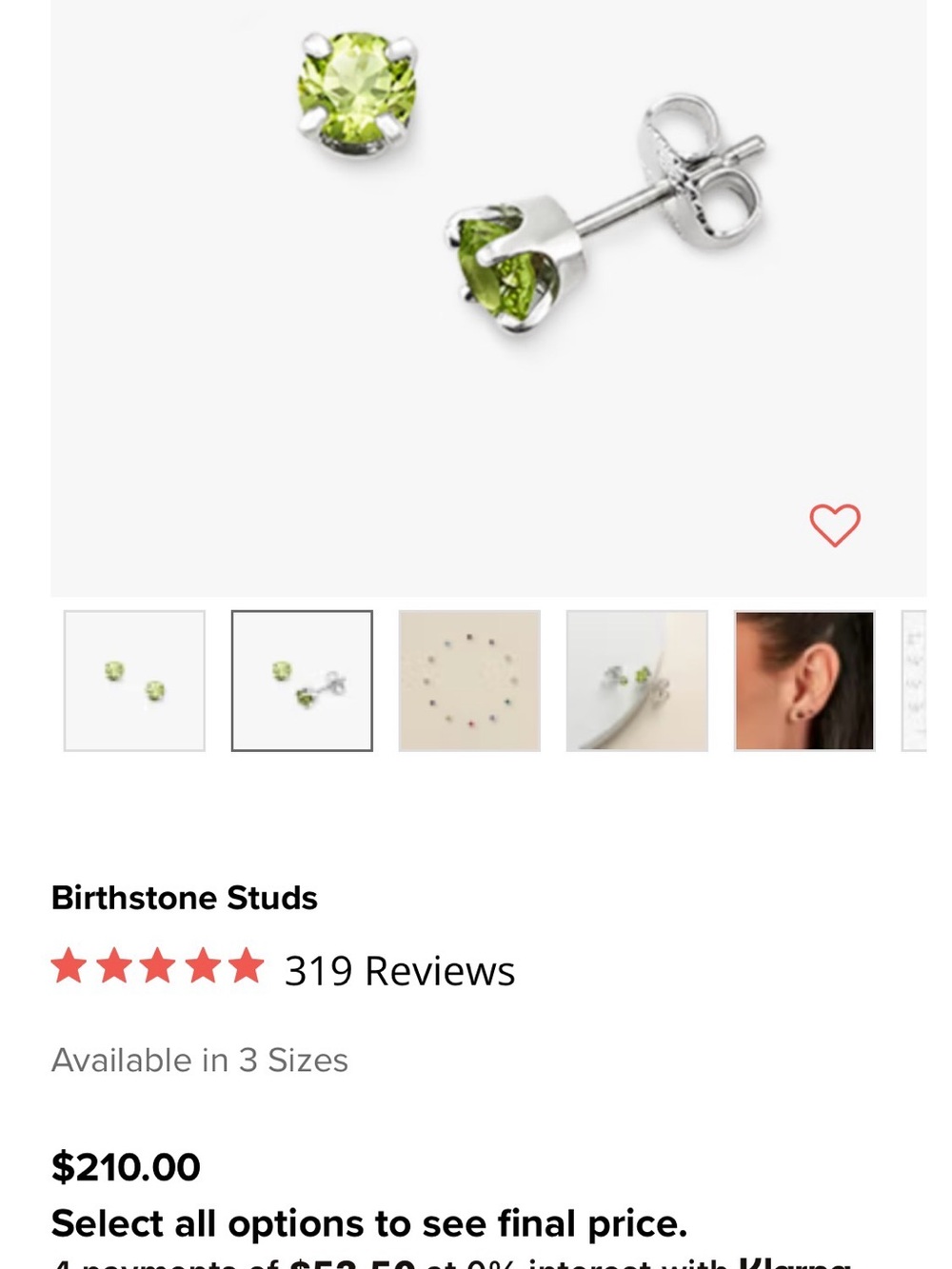 James Avery Peridot Earring (one earring) - Picture 4 of 5